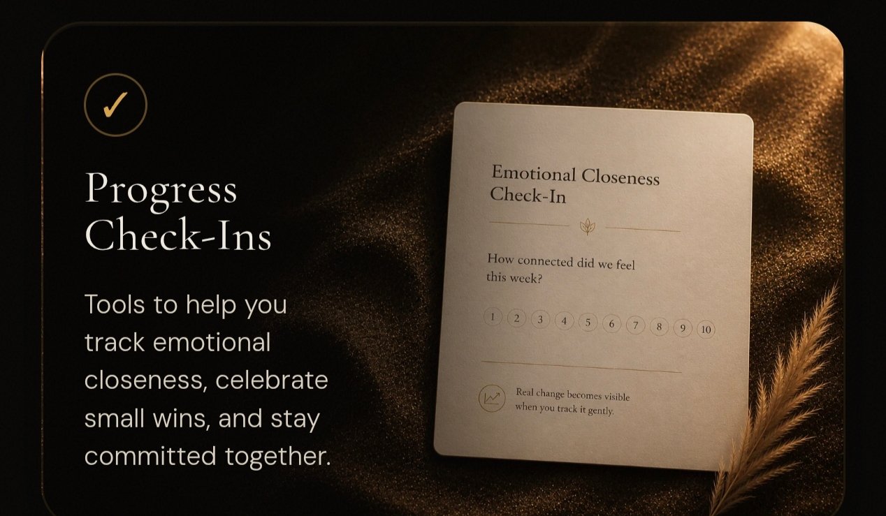 Emotional closeness check-in card from the guided reconnection module